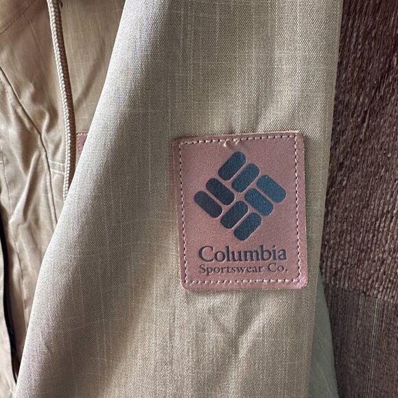 Like New Columbia Tan Horizons Pine Hooded Zip Front Shell in Men's Large - Picture 5 of 14
